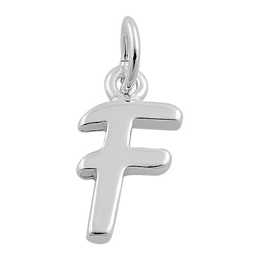 Sterling Silver Letter F Pendant