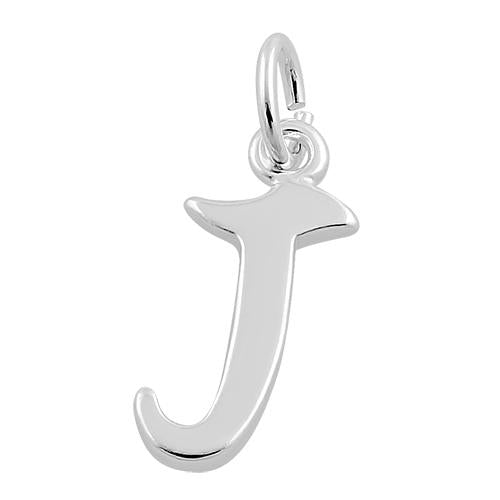 Sterling Silver Letter J Pendant