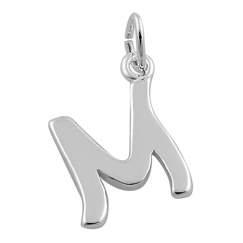 Sterling Silver Letter M Pendant