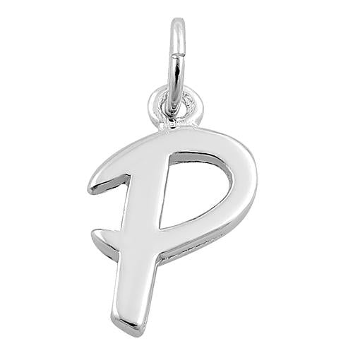 Sterling Silver Letter P Pendant