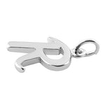 Sterling Silver Letter R Pendant