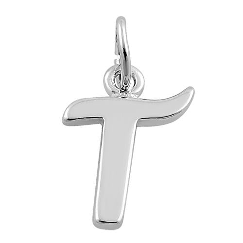 Sterling Silver Letter T Pendant