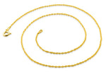 14K Gold Plated Sterling Silver Rope Chain 1.05MM