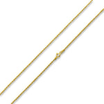 14K Gold Plated Sterling Silver Rope Chain 1.3MM