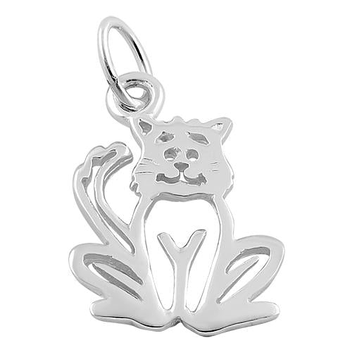 Sterling Silver Cat Pendant