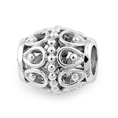 Sterling Silver Intricate Bead Vase Pendant
