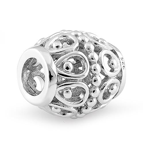 Sterling Silver Intricate Bead Vase Pendant
