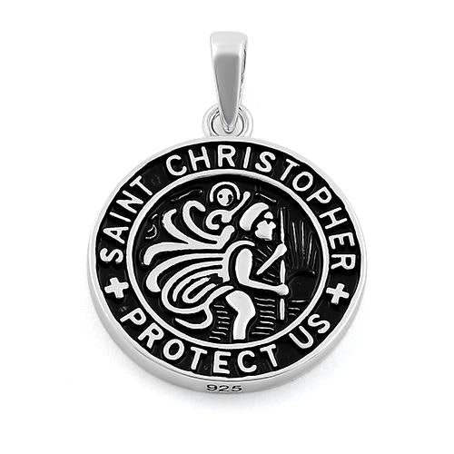 Sterling Silver Saint Christopher Pendant