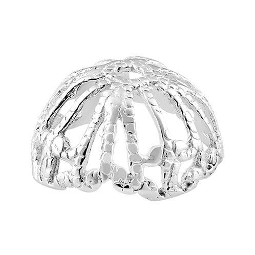 Sterling Silver Bead Rope Pattern Cap