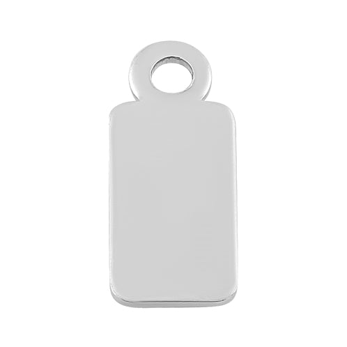 Sterling Silver Large Name Tag with Ring - PACK OF 10