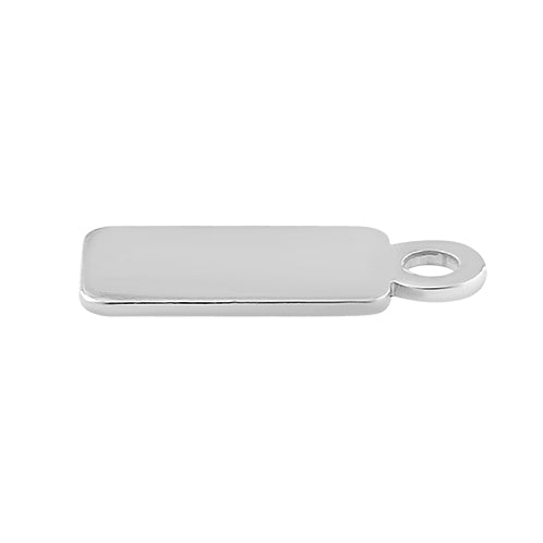 Sterling Silver Large Name Tag with Ring - PACK OF 10