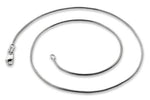Rhodium Sterling Silver Snake Chain 1.1MM