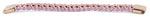 Rose Gold Plated Steel Chain Pink Leather Bracelet