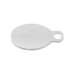 Sterling Silver Charm Flat Oval 11 x 6mm - PACK OF 6