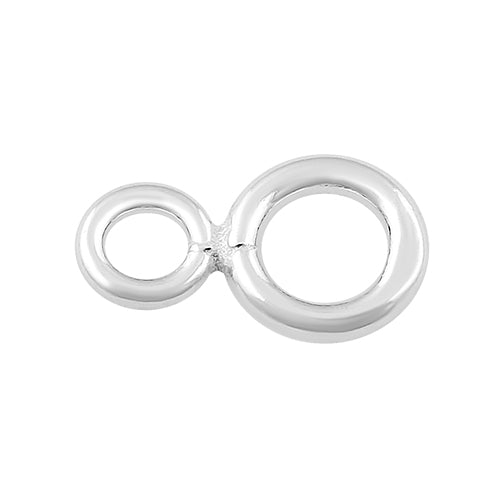 Sterling Silver Figure 8 Connector 8.5 x 4.5mm - PACK OF 10