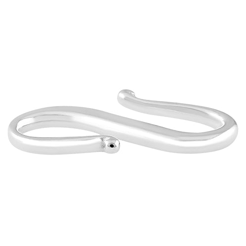 Sterling Silver S Hook Clasp 18mm - PACK OF 2