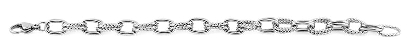 Stainelss Steel Thick Twisted Cable Chain Link Bracelet