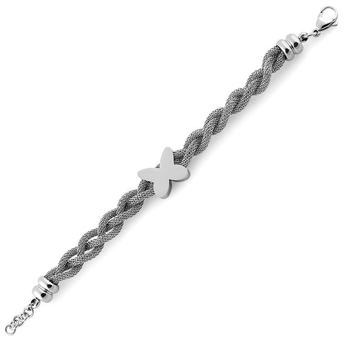 Stainless Steel Butterfly Mesh Bracelet