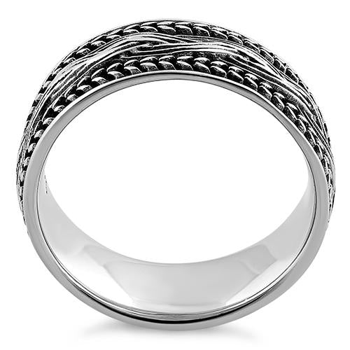 Sterling Silver Braided Bali Ring