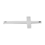 Sterling Silver Charm Sideways Cross 22.5 x 14.5mm