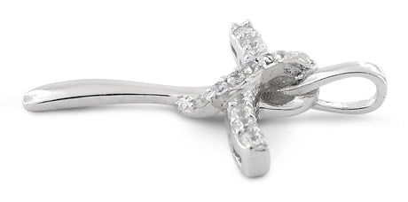 Sterling Silver Cross CZ Pendant