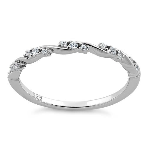 Sterling Silver Dainty CZ Ring