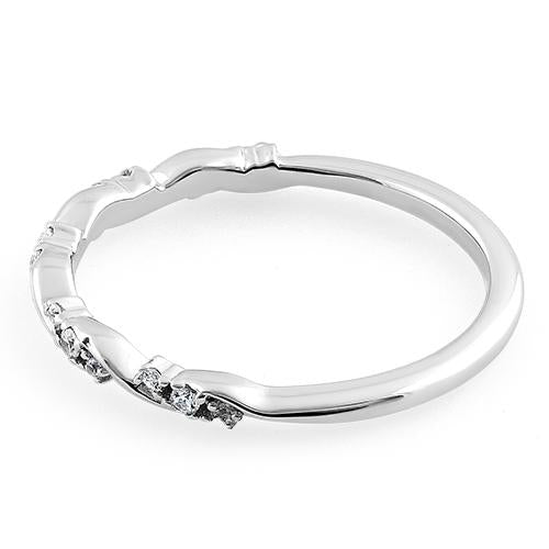 Sterling Silver Dainty CZ Ring