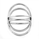 Sterling Silver Overlapping Atom Design Ring