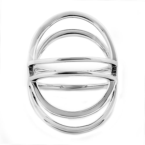 Sterling Silver Overlapping Atom Design Ring