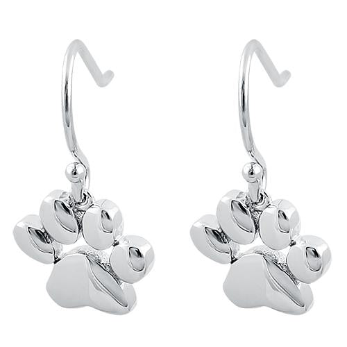 Sterling Silver Paw Earrings