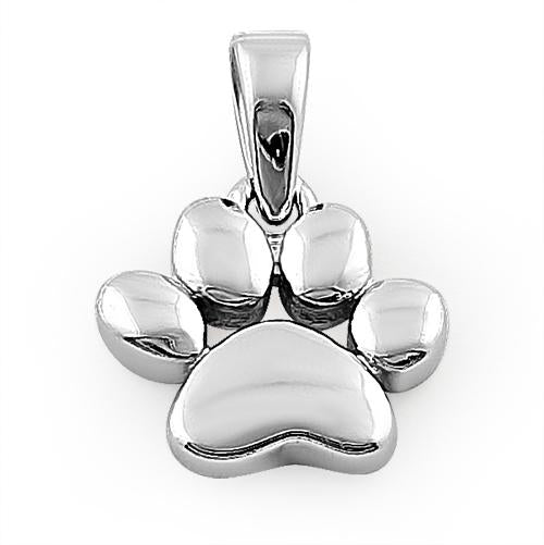 Sterling Silver Paw Pendant