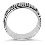 Sterling Silver Rope Pattern Eternity Band