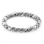 Sterling Silver Simple Rope Twist Ring