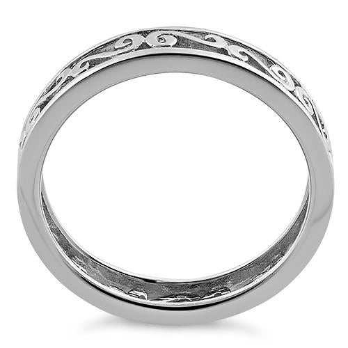 Sterling Silver Swirl Eternity Ring