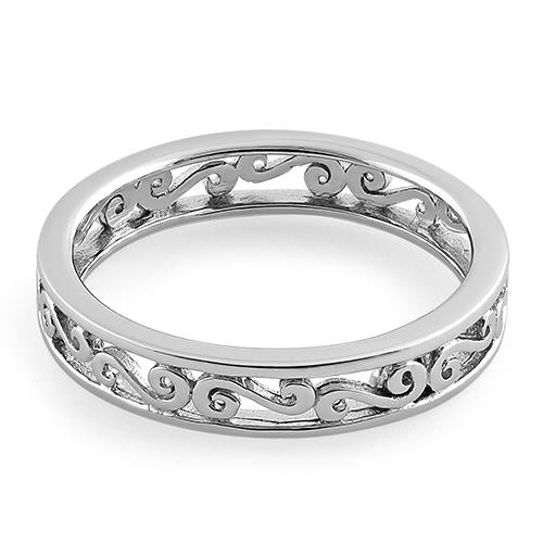 Sterling Silver Swirl Eternity Ring