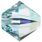 Swarovski Beads 5328 Bicone, 4MM, Light Turquoise AB 2x - Pack of 25