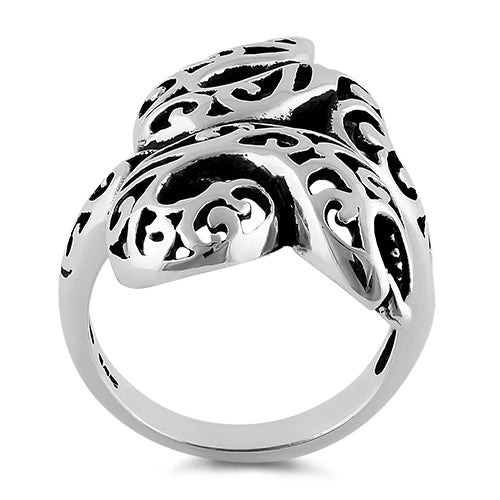Sterling Silver Filigree Snake Ring