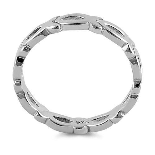 Sterling Silver Eternity Fish Ring