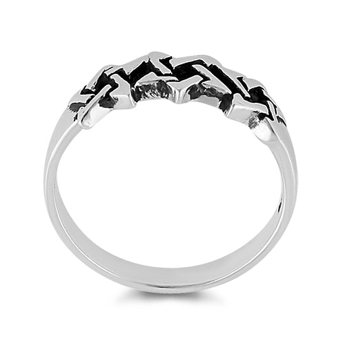 Sterling Silver Triple Star Ring