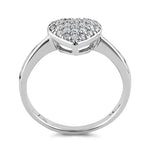 Sterling Silver Clear CZ Heart Shape Ring