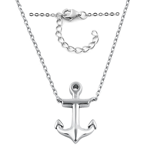 Sterling Silver Anchor Necklace