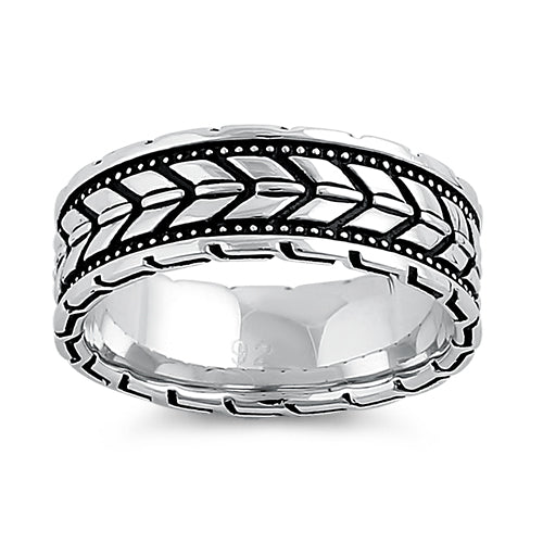 Sterling Silver Arrow Band Ring