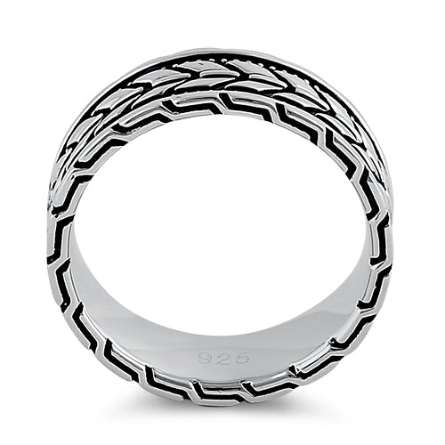 Sterling Silver Arrow Band Ring