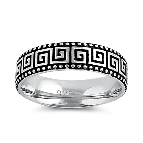 Sterling Silver Greek Band Ring