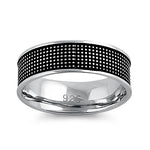 Sterling Silver Spotted Band Ring