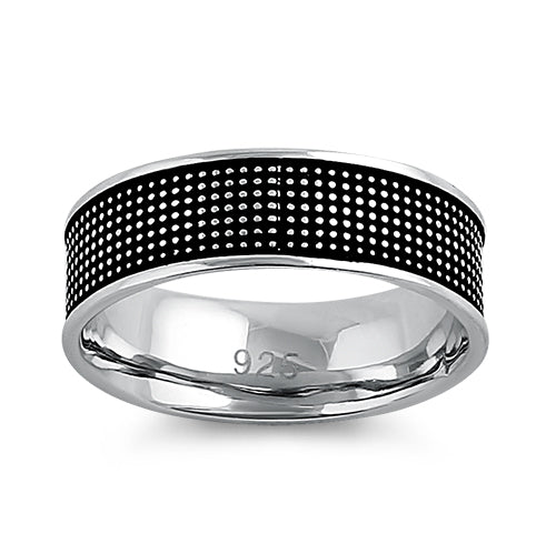 Sterling Silver Spotted Band Ring
