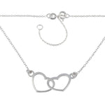 Sterling Silver Double Heart Necklace