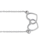Sterling Silver Double Heart Necklace