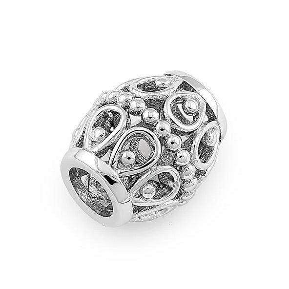 Sterling Silver Intricate Bead Vase Pendant