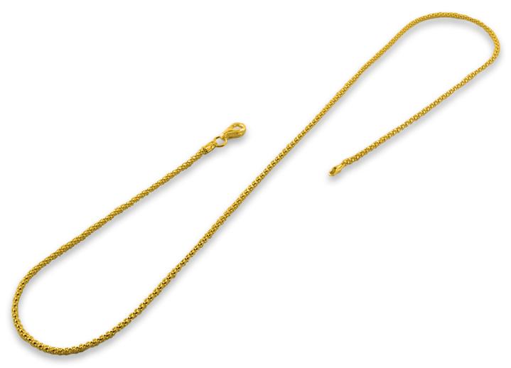 14K Gold Plated Sterling Silver Popcorn Chain 1.8MM